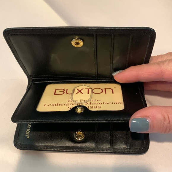 Buxton black soft leather card holder. - Picture 4 of 9